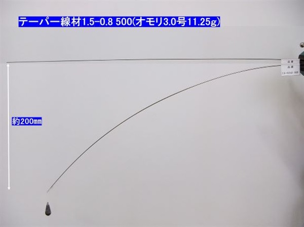 形状記憶合金テーパー／チタンティップ 50cm
